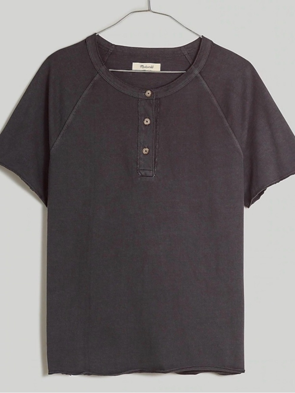 Madewell Women’s short sleeve Henley top shirt medium EUC